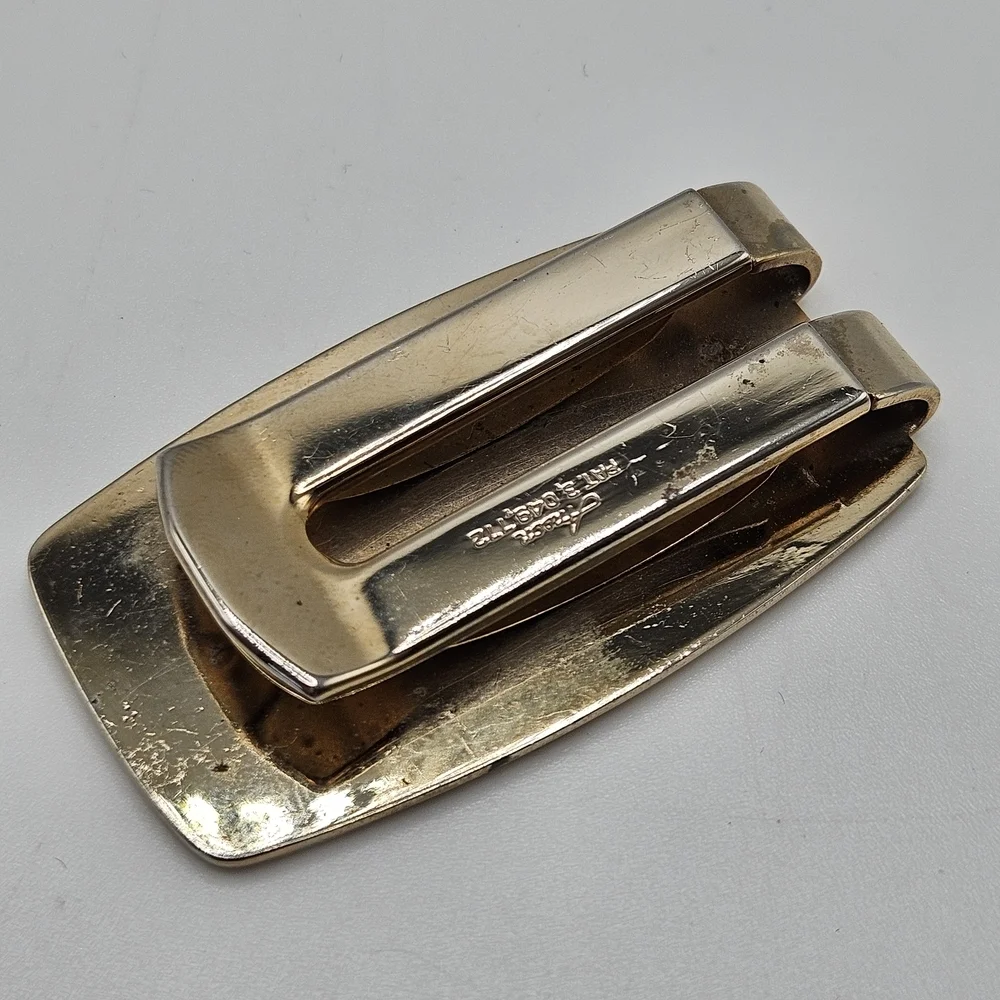 VINTAGE Anson Ford Model A Antique Classic Car Gold Tone Money Clip